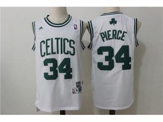 Custom Boston Celtics 34 Paul Pierce Basketball Jersey White