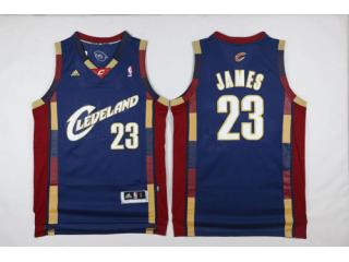 Cleveland Cavaliers 23 LeBron James Basketball Jersey Navy Blue