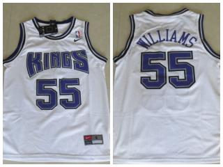 Sacramento Kings 55 Jason Williams Basketball Jersey White