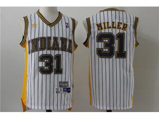 Indiana Pacers 31 Reggie Miller Basketball Jersey White