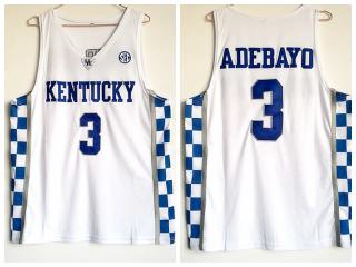 2018 Kentucky Wildcats 3 Edrice Adebayo College Basketball Jersey White