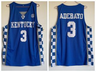 2018 Kentucky Wildcats 3 Edrice Adebayo College Basketball Jersey Blue