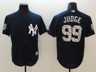 2018 spring New York Yankees 99 Aaron Judge Baseball Jersey Fans Navy Blue