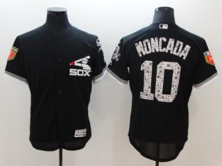 2018 spring Chicago White Sox 10 Yoan Moncada Flexbase Baseball Jersey Black