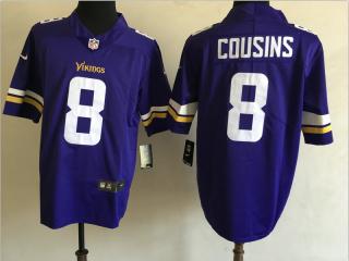 Minnesota Vikings 8 Kirk Cousins Football Jersey Legend Purple
