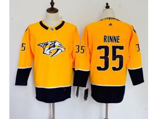 Women Adidas Nashville Predators 35 Pekka Rinne Ice Hockey Jersey Yellow