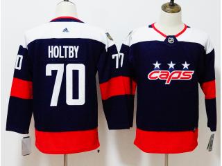 Youth Adidas Washington Capitals 70 Braden Holtby Ice Hockey Jersey Navy Blue