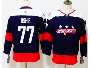 Women Adidas Washington Capitals 77 T.J. Oshie Ice Hockey Jersey Navy Blue