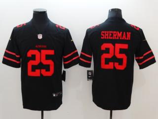San Francisco 49ers 25 Richard Sherman Football Jersey Legend Black