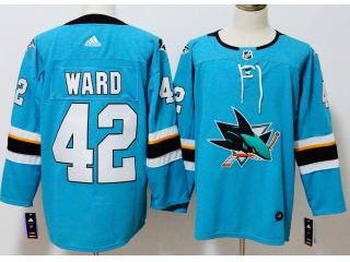 Adidas San Jose Sharks 42 Joel Ward Ice Hockey Jersey Green