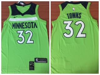 Nike Minnesota Timberwolves 32 Karl-Anthony Towns Basketball Jersey Green