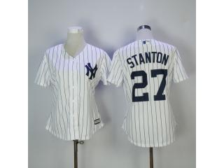 Women New York Yankees 27 Giancarlo Stanton Baseball Jersey White