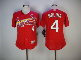 St.Louis Cardinals 4 Yadier Molina Flexbase Baseball Jersey Red