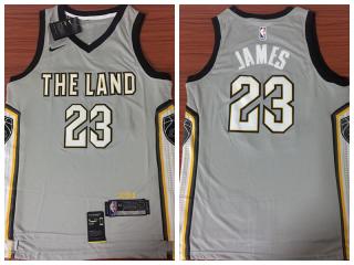 2018 Nike Cleveland Cavaliers 23 LeBron James Basketball Jersey Gray City Edition