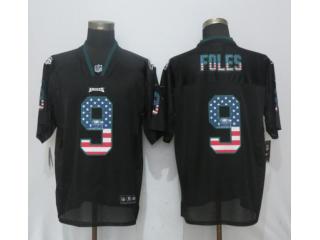 Philadelphia Eagles 9 Nick Foles USA Flag Fashion Black Elite Jersey