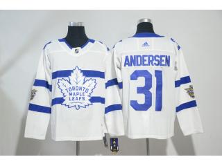 Adidas Toronto Maple Leafs 31 Frederik Andersen Ice Hockey Jersey White