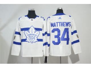 Adidas Toronto Maple Leafs 34 Auston Matthews Ice Hockey Jersey White
