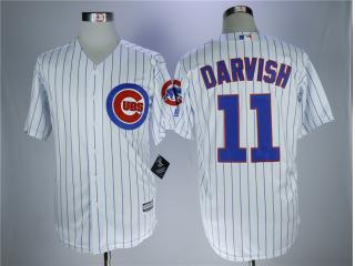 Chicago Cubs 11 Yu Darvish Baseball Jersey White Fans