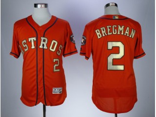 2018 Houston Astros 2 Alex Bregman FlexBase Baseball Jersey Orange Word Champion Edition
