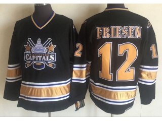 Washington Capitals #12 Jeff Friesen Throwback Jersey Black