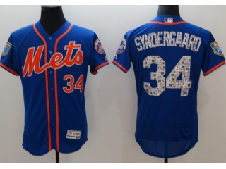 New York Mets #34 Noah Syndergaard 2018 Spring Training Flexbase Jersey Blue