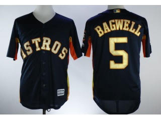 Houston Astros #5 Jeff Bagwell Cool Base Jersey Blue With Gold Number