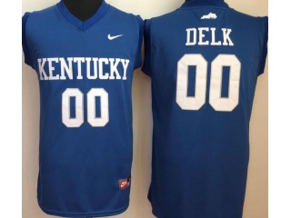 Kentucky Wildcats #00 Tony Delk Jerseys Blue