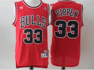 Chicago Bulls 33 Scottie Pippen Basketball Jersey Red Throwback