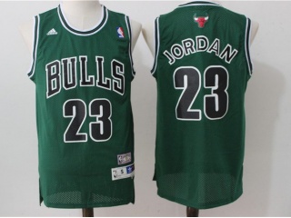 Custom Chicago Bulls 23 Michael Jordan Basketball Jersey Green Throwback