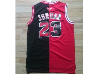 Chicago Bulls 23 Michael Jordan Basketball Jersey Half Red/Black