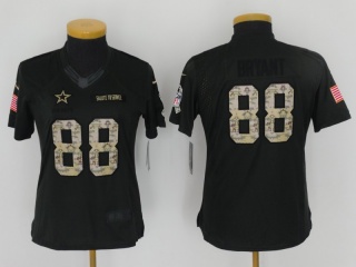 Women Dallas Cowboys 88 Dez Bryant Anthracite Salute To Service Elite Jersey