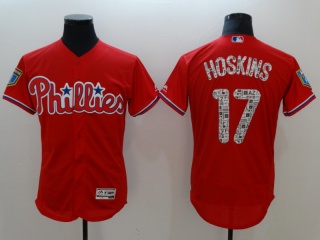 2018 spring Philadelphia Phillie 17 Rhys Hoskins Flexbase Baseball Jersey Red
