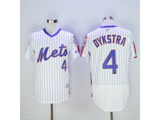 New York Mets 4 Lenny Dykstra Flexbase Baseball Jersey White