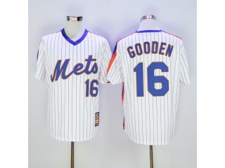 New York Mets 16 Dwight Gooden Baseball Jersey White Retro