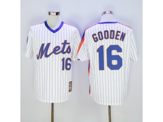 New York Mets 16 Dwight Gooden Baseball Jersey White Retro