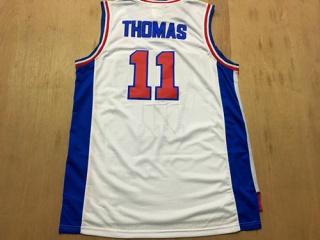 Detroit Pistons 11 Isiah Thomas Basketball Jersey White Throwback