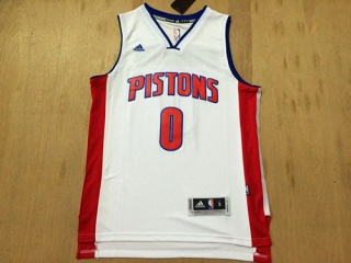 Detroit Pistons 0 Andre Drummond Basketball Jersey White Throwback