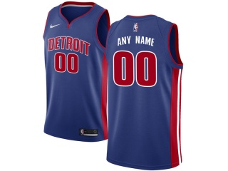 Custom Nike Detroit Pistons Basketball Jersey Blue Swingman Stitched Name Number