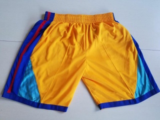 2018 New Nike Golden State Warrior Basketball Short Yellow