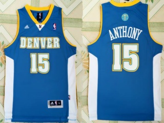 Denver Nuggets 15 Carmelo Anthony Basketball Jersey Blue