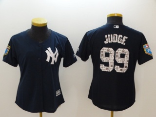 Women New York Yankees #99 Aaron Judge 2018 Spring Trainning Jerseys Blue