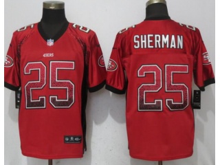 Seattle Seahawks #25 Richard Sherman Drift Fashion Elite Jersey Red