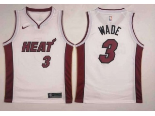 Nike Miami Heat #3 Dwyane Wade Swingman Basketball Jerseys White