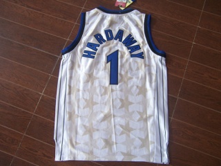 Orlando Magic 1 Penny Hardaway Basketball Jersey White Stars