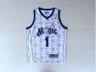 Orlando Magic 1 Tracy McGrady Basketball Jersey White Stars