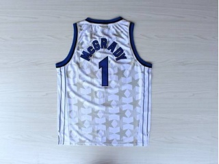 Orlando Magic 1 Tracy McGrady Basketball Jersey White Stars