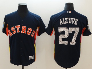 Houston Astros #27 Jose Altuve Cool Base Jerseys Navy Blue 2018 Spring Training