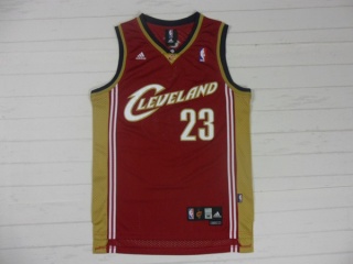 Cleveland Cavaliers 23 LeBron James Basketball Jersey Red Throwback