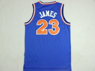Cleveland Cavaliers 23 LeBron James Basketball Jersey Blue Throwback