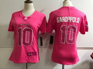 Women San Francisco 49ers 10 Jimmy Garoppolo Vapor Untouchable Limited Jersey Pink